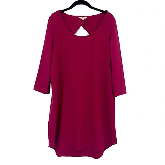 bb dakota burgundy dress BB Dakota Womens Tunic Cut-Out Blouse - Red